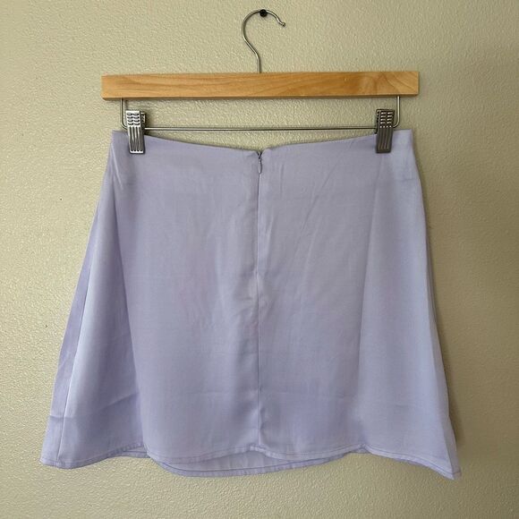 WeWoreWhat REVOLVE Mini Slip Skirt Satin Charmeuse Heather Purple Small NWT - Picture 5 of 7